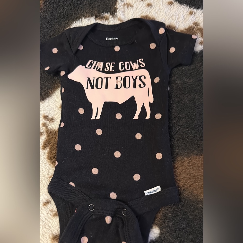 Chad Cows Not Boys Onesie NB